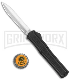 AKC F-20 Black D/A OTF Automatic Knife - Satin Dagger Plain 3 AKC F-20 Black D/A OTF Automatic Knife - Satin Dagger Plain -Grindworx Shop AKC F 20 DA Dagger OTF Auto Black Satin BHQ 141074 jr bottlecap 2 large