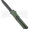 AKC F-20 OD Green Aluminum D/A OTF Automatic Knife - Dagger Black Plain 3 AKC F-20 OD Green Aluminum D/A OTF Automatic Knife - Dagger Black Plain -Grindworx Shop AKC F 20 DA Dagger OTF Auto OD Green Black BHQ 146285 jr large