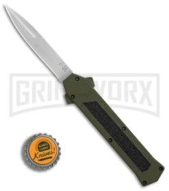 AKC F-16 OD Green D/A OTF Automatic Knife - Bayo Satin Plain 3 AKC F-16 OD Green D/A OTF Automatic Knife - Bayo Satin Plain -Grindworx Shop AKC F16 OD Green DA Bayo Satin Plain BP 25690 er bottlecap large