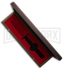 AKC 9" Italian Stiletto Swinguard Sim Ivory Auto Knife W/ Case - Polish Plain -Grindworx Shop AKC Fancy Box side large 3