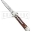 AKC 7.5" Leverletto Snakewood Automatic Knife - Flat Grind 4 AKC 7.5" Leverletto Snakewood Automatic Knife - Flat Grind -Grindworx Shop AKC Leverletto snakewood flat grind BP 0439 er large