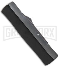 AKC Minion Concord Black/Sim Carbon Fiber OTF Automatic Knife - Black Flat -Grindworx Shop AKC Minion Concord Black Slim CF OTF Auto Black Flat GX 33107 jr side large