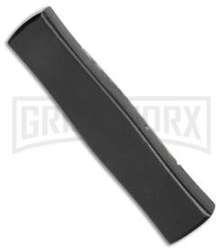 AKC Minion Concord Snake Skin OTF Automatic Knife - Dagger Black Plain -Grindworx Shop AKC Minion Concord OTF Auto Snake Skin Black Dagger BHQ 173568 jr side large