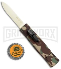 AKC Minion Concord Green Camo OTF Automatic Knife - Flat Gold Plain -Grindworx Shop AKC Minion Concord OTF Green Camo Gold BHQ 72048 jr bottlecap large
