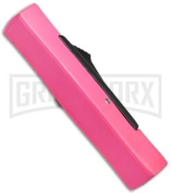 AKC Minion Concord Hot Pink OTF Automatic Knife - Flat Satin Plain -Grindworx Shop AKC Minion Concord OTF Hot Pink BHQ 72004 jr side large