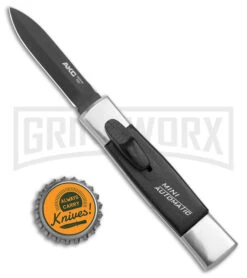 AKC Minion Concord Polish/Black OTF Automatic Knife - Black Dagger 3 AKC Minion Concord Polish/Black OTF Automatic Knife - Black Dagger -Grindworx Shop AKC Minion Concord Polish Black OTF Auto Black Dagger GX 41032 jr bottlecap large