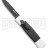 AKC Minion Concord White/Black OTF Automatic Knife - Flat Grind Black Plain 5 AKC Minion Concord White/Black OTF Automatic Knife - Flat Grind Black Plain -Grindworx Shop AKC Minion Concord White Black OTF Auto Flat Grind Black Plain GX 14514 jr large