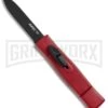 AKC Minion Concord Red OTF Automatic Knife - Black Plain -Grindworx Shop AKC Minon Concord Red OTF Black BP 18056 jr large