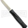 AKC 077 Concord Black OTF Automatic Knife - Flat Gold Plain -Grindworx Shop AKC OTF Black Concord 077 Gold Flat BHQ 52351 jr 1 large
