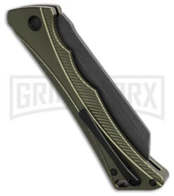 AKC Smarty Green W/Black Bolster Automatic Knife Reverse Tanto - Black SW Plain 2 AKC Smarty Green W/Black Bolster Automatic Knife Reverse Tanto - Black SW Plain -Grindworx Shop AKC Smarty Automatic Knife Green w Black Bolster 3.3in Black Stonewash BHQ 184727 hd side large