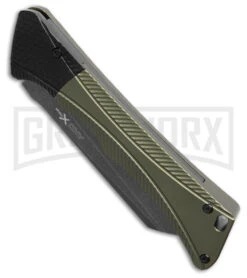 AKC Smarty Green W/Black Bolster Automatic Knife Reverse Tanto - Black SW Plain 1 AKC Smarty Green W/Black Bolster Automatic Knife Reverse Tanto - Black SW Plain -Grindworx Shop AKC Smarty Automatic Knife Green w Black Bolster 3.3in Black Stonewash BHQ 184727 hd spine large