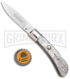 AKC Speed Hunter Dark/Light Horn Automatic Knife - Polish Plain 3 AKC Speed Hunter Dark/Light Horn Automatic Knife - Polish Plain -Grindworx Shop AKC Speed Hunter Auto Italian Knife Dark Horn Polish BHQ 50883 jr bottlecap large