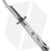 AKC Swinguard 9" Automatic Italian Stiletto White Pearlex (4" Polish Bayonet) -Grindworx Shop AKC Swinguard 9in Automatic Italian Stiletto White Pearlex 4in Polish Bayonet BHQ 180891 hd