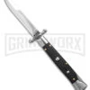 AKC 9" Italian Stiletto Swinguard Black G10 Automatic Knife W/Sheath- Bayonet -Grindworx Shop AKC Swinguard 9in Automatic Stiletto Black G10 w Sheath 4in Satin Bayonet BHQ 189371 hd large