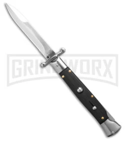 AKC 9" Italian Stiletto Swinguard Black G10 Automatic Knife W/Sheath- Bayonet