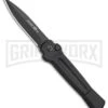 AKC X-treme Ace Black Automatic Knife - Black Plain 4 AKC X-treme Ace Black Automatic Knife - Black Plain -Grindworx Shop AKC X TREME ACE Side Opening Automatic Knife Black Black BHQ 100384 kp open large