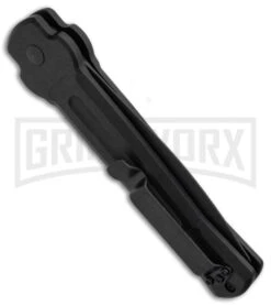 AKC X-treme Ace Black Automatic Knife - Black Plain -Grindworx Shop AKC X TREME ACE Side Opening Automatic Knife Black Black BHQ 100384 kp side large