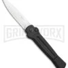 AKC X-treme Ace Black Automatic Knife - Satin Plain -Grindworx Shop AKC X TREME ACE Side Opening Automatic Knife Black Satin BHQ 100386 kp open large