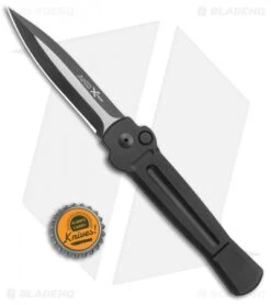 AKC X-treme Ace Automatic Knife Black (3.6" Black Two Tone) -Grindworx Shop AKC X treme Ace Auto Black Dagger Black TT BHQ 136142 jr bottlecap