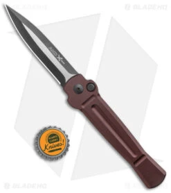 AKC X-treme Ace Automatic Knife Brown (3.6" Two Tone) -Grindworx Shop AKC X treme Ace Auto Brown TT BHQ 136122 jr bottlecap