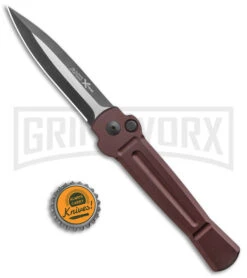 AKC X-treme ACE Brown Automatic Knife - Two Tone -Grindworx Shop AKC X treme Ace Auto Brown TT BHQ 136122 jr bottlecap large