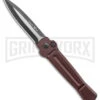 AKC X-treme ACE Brown Automatic Knife - Two Tone -Grindworx Shop AKC X treme Ace Auto Brown TT BHQ 136122 jr large