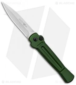 AKC X-treme Ace Automatic Knife Green (3.6" Stonewash)