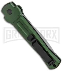 AKC X-treme Ace Green Automatic Knife - Satin Plain -Grindworx Shop AKC X treme Ace Auto Green SW BHQ 125448 jr side large
