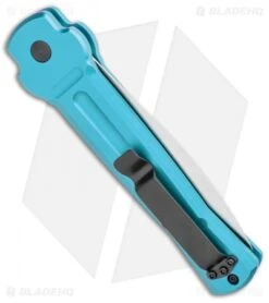 AKC X-treme Ace Automatic Knife Light Blue (3.6" Satin) -Grindworx Shop AKC X treme Ace Auto Light Blue Satin BHQ 105418 jr side