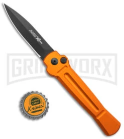 AKC X-treme Ace Automatic Knife - Orange -Grindworx Shop AKC X treme Ace Auto Orange Black BHQ 136123 jr bottlecap large