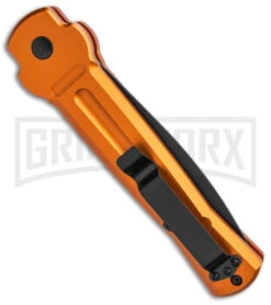 AKC X-treme Ace Automatic Knife - Orange -Grindworx Shop AKC X treme Ace Auto Orange Black BHQ 136123 jr side large