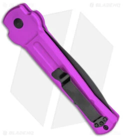 AKC X-treme Ace Automatic Knife Purple (3.6" Black) -Grindworx Shop AKC X treme Ace Auto Purple Black BHQ 179221 jr side