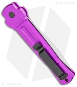 AKC X-treme Ace Automatic Knife Purple (3.6" Satin) -Grindworx Shop AKC X treme Ace Auto Purple Satin BHQ 179205 jr side