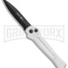 AKC X-treme Ace Silver Black Automatic Knife -Grindworx Shop AKC X treme Ace Auto Silver Black BHQ 113942 jr large