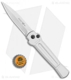 AKC X-treme Ace Automatic Knife Silver (3.6" Satin) -Grindworx Shop AKC X treme Ace Auto Silver Satin BHQ 113920 jr bottlecap