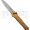 AKC X-treme Ace1 Gold Aluminum Automatic Knife - Satin Plain -Grindworx Shop AKC X treme Ace Automatic Knife Gold 3in Satin BHQ 189018 td large