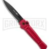AKC X-treme Ace Red Automatic Knife - Black Plain -Grindworx Shop AKC X treme Ace Automatic Knife Red 3.6 Black BHQ 123056 LS large