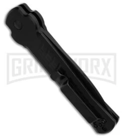 AKC X-treme Ace1 Side Opener Black Automatic Knife - Black Plain -Grindworx Shop AKC X treme Ace1 Automatic Knife Black 3.75in Black BHQ 189355 hd side large