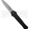 AKC X-treme Ace1 Side Opener Black Automatic Knife - Satin Plain -Grindworx Shop AKC X treme Ace1 Automatic Knife Black 3.75in Satin BHQ 189353 hd large