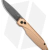 AKC X-treme Dandy Tan Aluminum Automatic Knife (3.1" Black Stonewash) -Grindworx Shop AKC X treme Dandy Tan Aluminum Auto Black SW BHQ 176846 jr