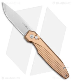 AKC X-treme Dandy Tan Aluminum Automatic Knife (3.1" Stonewash)