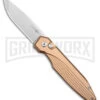 AKC X-treme Dandy Tan Aluminum Automatic Knife (Stonewash) -Grindworx Shop AKC X treme Dandy Tan Aluminum Auto SW BHQ 176851 jr large