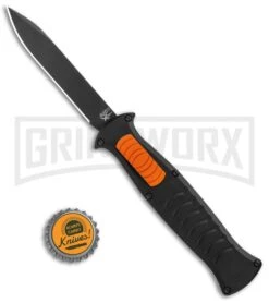 AKC X-treme EVO Black / Orange Slide OTF Automatic Knife - Black Plain -Grindworx Shop AKC X treme EVO OTF Auto Black Orange Slide Black BHQ 114335 jr bottlecap large