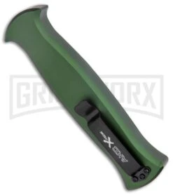 AKC X-treme EVO Green OTF Automatic Knife - Dagger Black Plain 2 AKC X-treme EVO Green OTF Automatic Knife - Dagger Black Plain -Grindworx Shop AKC X treme EVO OTF Auto Dagger Green Black GX 37364 jr side large