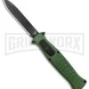 AKC X-treme EVO Green OTF Automatic Knife - Black Plain -Grindworx Shop AKC X treme EVO OTF Auto Green Black BHQ 105414 jr 2 large