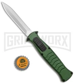 AKC X-treme EVO Green OTF Automatic Knife - Satin DE Dagger -Grindworx Shop AKC X treme EVO OTF Auto Green Satin DE Dagger BHQ 134949 jr bottlecap 2 large