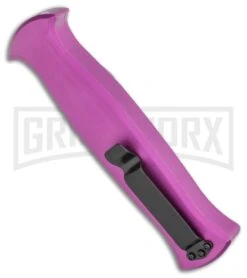 AKC X-treme EVO OTF Automatic Knife - Purple Black Plain -Grindworx Shop AKC X treme EVO OTF Automatic Knife Purple 3.5 Black BHQ 120293 LS Side large
