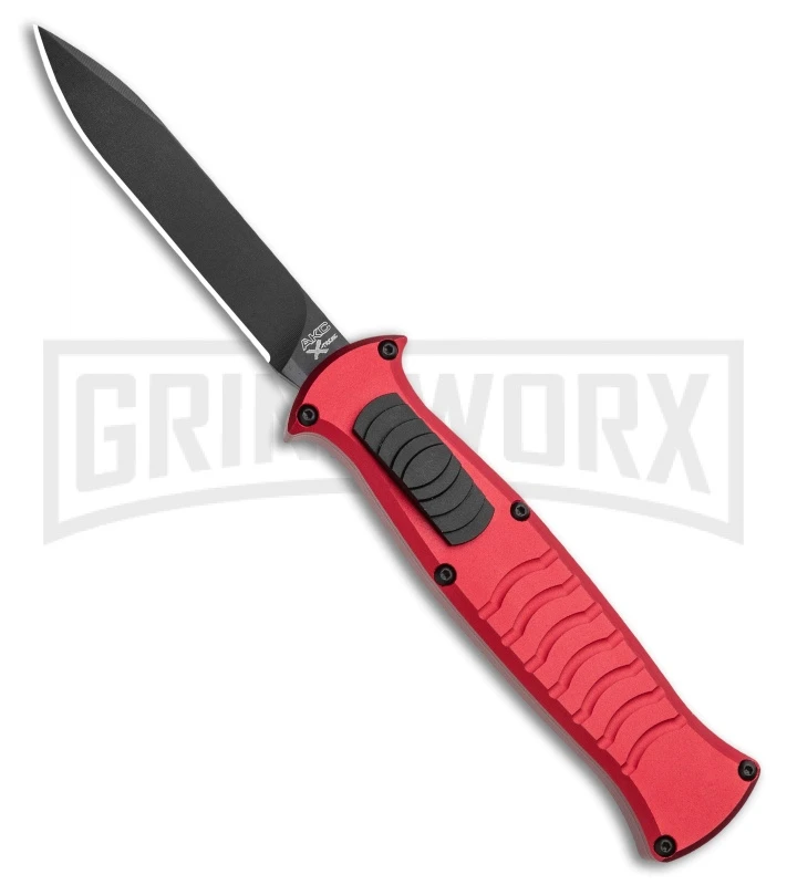 AKC X-treme EVO RB OTF Automatic Knife - Red Black Plain AKC X-treme EVO RB OTF Automatic Knife - Red Black Plain -Grindworx Shop AKC X treme EVO OTF Automatic Knife Red 3.5in Black EVO ROB BHQ 115345 LS large