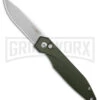 AKC X-treme Dandy Green Aluminum Automatic Knife - SW Plain -Grindworx Shop AKC Xtreme Dandy Green Aluminum AK Satin BHQ 174570 td large