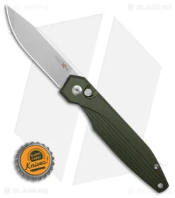 AKC X-treme Dandy Automatic Knife Green Aluminum (3.1" Satin) 3 AKC X-treme Dandy Automatic Knife Green Aluminum (3.1" Satin) -Grindworx Shop AKC Xtreme Dandy Green Aluminum AK Satin BHQ 174570 td size
